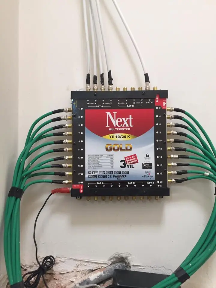 Denizli Merkezi Uydu Sistemi Multiswitch Santral Kurulumu